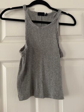 Urban Outfitters Gray Ribbed Tank Top